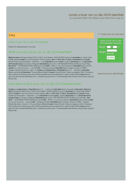 condo a louer nov ou d&eacute;c 2016 deerfield