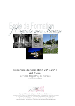 Vous pouvez également télécharger notre brochure Art Floral 2016