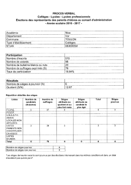 Page 1 PROCES-VERBAL Collèges - Lycées