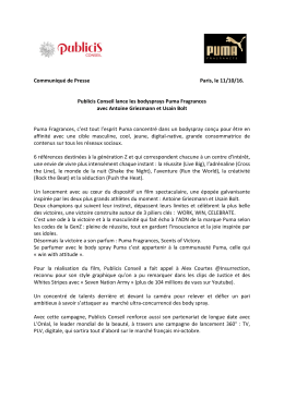 11 October 2016 Publicis Conseil lance les bodysprays