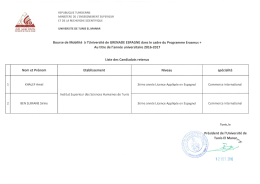 Télécharger la liste. - Université de Tunis El Manar