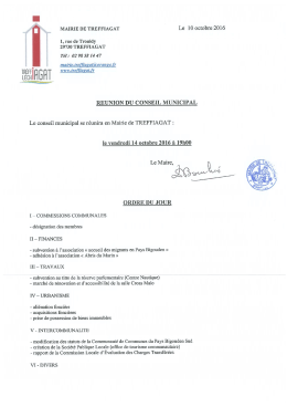 Consultez l`ordre du jour