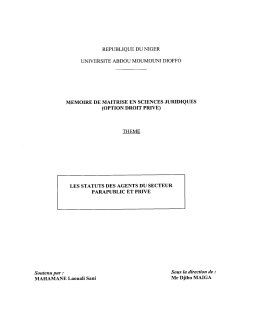 Les statuts des agents du secteur parapublic et priv&eacute;