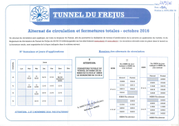 Alternat de circulation du mois d`octobre