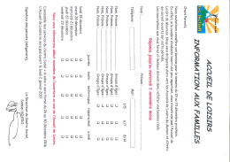 sondage aux familles - centre de loisirs de mourenx