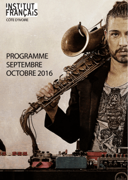 programme septembre octobre 2016 - Institut Français de Côte d`Ivoire
