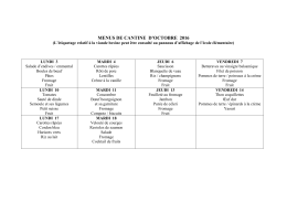 menus de cantine d`octobre 2016 - Sainte-Marguerite-sur