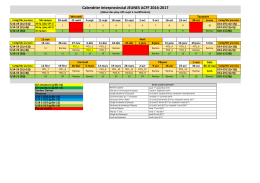 Calendrier interprovincial JEUNES ACFF 2016-2017