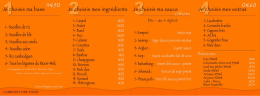 La carte - Composer votre wok