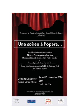 Une soirée à l`Opéra - Comité des Fêtes d`Orléans la Source