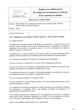 Page 1 Registre aux délibérations du collège des bourgmestre et