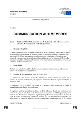 FR FR COMMUNICATION AUX MEMBRES