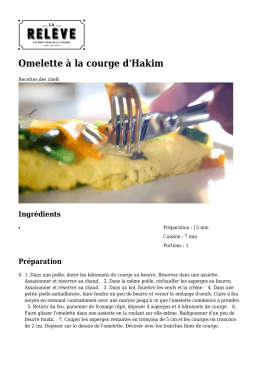 Omelette à la courge d`Hakim