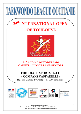 Open International labellisé de Toulouse 2016 (Version anglaise)