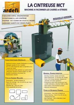 MACHINE A CADRES MCT
