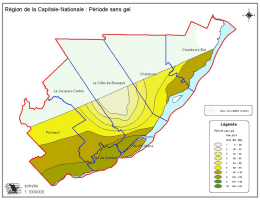 R&eacute;gion de la Capitale-Nationale : P&eacute;riode sans gel