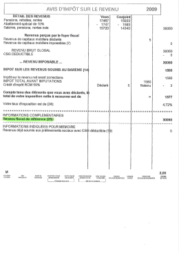 Revenu fiscal de référence