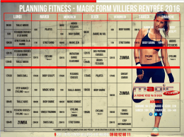 Nouveau planning villiers - Magic Form Villiers Sur Marne