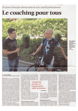 Swiss Run Training vu par la presse.