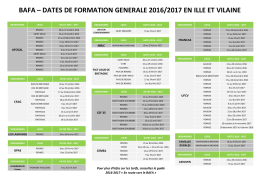 dates de formation generale 2016/2017 en ille et vilaine