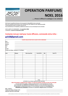 ATSCAF bon de commande NOEL 2016