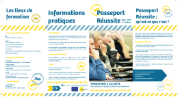 Passeport Réussite Informations pratiques
