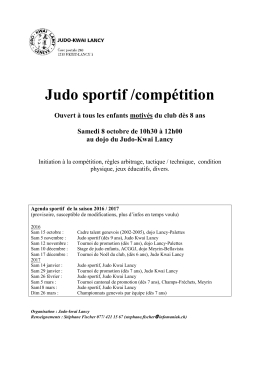 Tournoi de promotion de judo