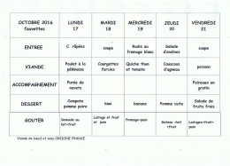 Semaine du 17 au 21 octobre 2016