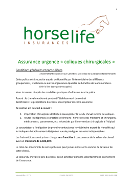Conditions Spécifiques - horselifeinsurances.com