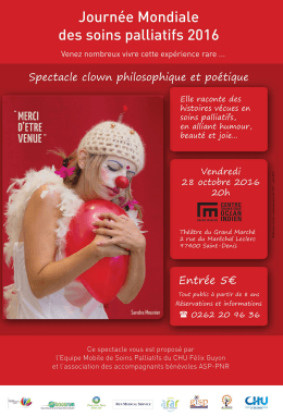 Page 1 Journée Mondiale des soins palliatifs 2016 Venez nombreux