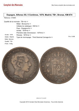 Espagne, Alfonso XII, 5 Centimos, 1879, Madrid, TB+, Bronze, KM:674