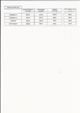 Téléchargez les tarifs en format PDF