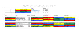 TOURNOIS Bambis Débutants Groupe H (4 équipes) 2016