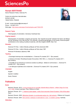 CV Romain Bertrand - Spire