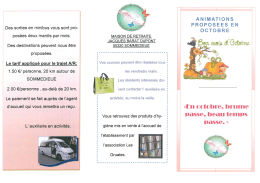 Activités organisées en EHPAD