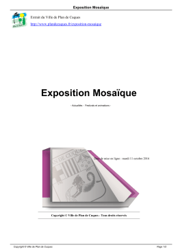 Exposition Mosaïque - Ville de Plan de Cuques