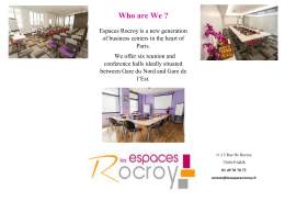 view our brochure - les espaces rocroy