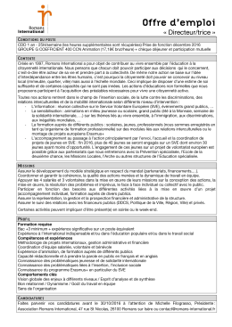 Intitul&eacute; du poste - Alpes Solidaires