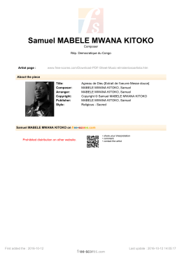 Samuel MABELE MWANA KITOKO - Free