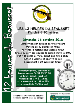 12 H 2016 AFF+PROG - Société de Tir Sportif Le Beausset