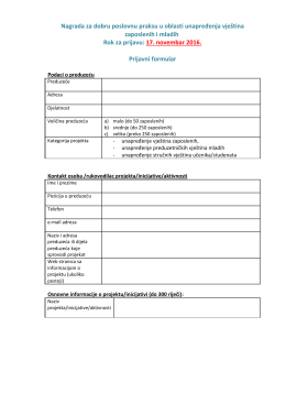Prijavni formular