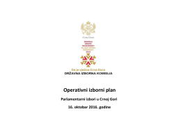 O P E R A T I V N I I Z B O R N I P L A N