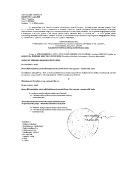 Page 1 UNIVERZITET U SARAJEVU FILOZOFSKI FAKULTET Vijeće