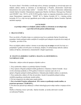 Na osnovu člana 5. Pravilnika o utvrđivanju