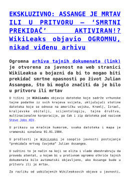 WikiLeaks objavio OG