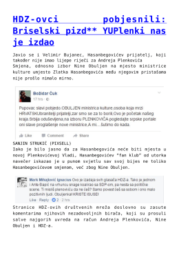 HDZ-ovci pobjesnili: Briselski pizd** YUPlenki nas je izdao