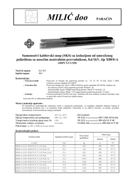SKS sa nosećim provodnikom katalog
