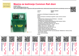 Masina za testiranje Common Rail dizni