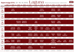 Tabela Laguna Sajam knjiga 2016