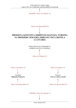 PDF - Fakultet za turizam i hotelijerstvo